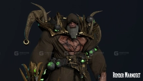 【UE】模块化兽人 Orc Warlock (Modular)