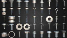 45个螺丝螺栓模型包 - 第一卷  Pack Of 45 Screws - Bolts Volume 01