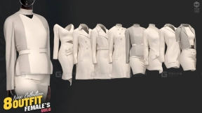 8件女式大衣裙子包臀裙制服工作服