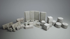【UE】路边VOL.1路障（Nanite与Low Poly版本） Roadside VOL.1 - Blockades (Nanite and Low Poly Versions)