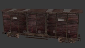 棚车 - Boxcar 3D model-37