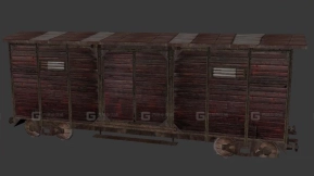 棚车 - Boxcar 3D model-37