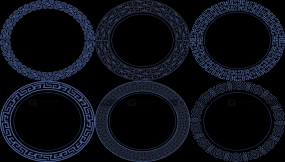 中国传统青花瓷图案矢量设计素材