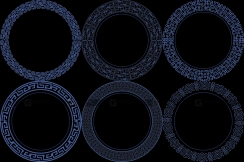 中国传统青花瓷图案矢量设计素材