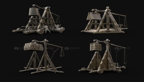 古代围攻引擎战争机器投石车建造者 Siege Engine War Machines Builder Collection Pack