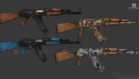 AK47突击步枪-AK47 3D model-13