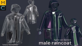 男士透明镭射雨衣风衣外套街头潮装