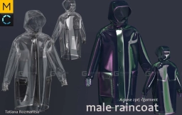 男士透明镭射雨衣风衣外套街头潮装