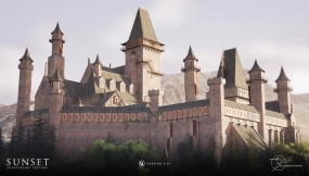 【UE】日落 - 模块化中世纪砖石建筑  Sunset - Modular Medieval Brick Buildings