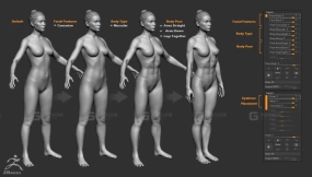 女性自定义基础模型  Female Custom Basemesh