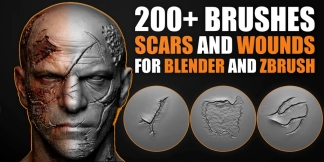 Blender - 3000+ Blender雕刻笔刷 - 资源浏览器 - Blender - 3000+ Blender Sculpting Brushes - Asset Browser