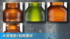 水滴笔刷+贴图素材 Gumroad – CGI Condensation Pack by Jirka Krivanek