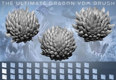 龙鳞蜥蜴鳞片VDM笔刷