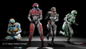 【UE】科幻太空女兵  Sci Fi Space Soldier Female