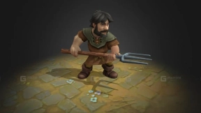 动画农民角色 - Peasant animated character