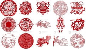 中国传统吉祥图腾纹样印花