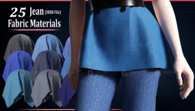 牛仔布料材质球sbsar程式化纹理 25 Jean Fabric Materials-SBSAR