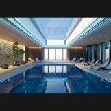 场景-超现代奢华泳池 - Scene- Ultramodern Luxury Swimming Pool