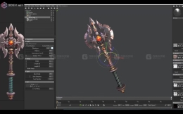 Maya+ZBrush游戏武器斧子建模贴图教程