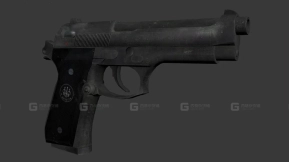 伯莱塔手枪 - Beretta 3D model-25