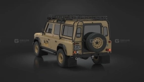 高模路虎卫士越野汽车模型  Land Rover Defender Low-poly 3D model