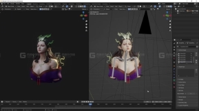 Blender三维女性角色建模教程 FlyCat – 3D Girl Modelling
