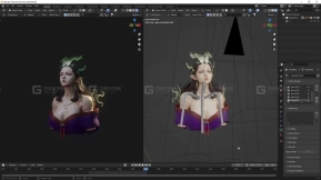 Blender三维女性角色建模教程 FlyCat – 3D Girl Modelling