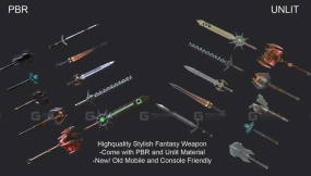 【UE】10款奇幻风格武器  10 Fantasy Stylish Weapon