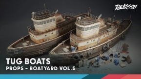 【UE】船厂 VOL.5 - 拖船 (Nanite)  Boatyard VOL.5 - Tugboat (Nanite)