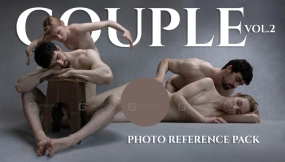 情侣 第二卷 艺术家参考照片包 220张JPEG图像 非AI生成 Couple vol. 2 Reference Photo Pack For Artists 220 JPEGs noAI