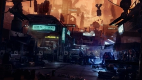 【Kitbash3D】赛博朋克市场环境建筑模型  Black Market
