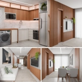 场景-带一体化厨房的客厅 - Scene- Living Room With Integrated Kitchen