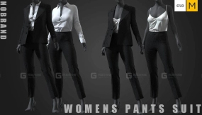 女士西服套装衬衫裤子