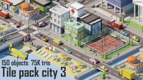 【UE】瓦片包城市3  Tile pack city 3