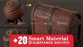 20组Sustance木纹材质球 ArtStation Marketplace – 20 Wood Smart Materials