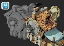【Maya 小酒馆】2小时建完一个小场景是什么体验？大佬从拉box教你次时代场景模型搭建；模型比例怎么对，砖瓦搭建技巧，复杂结构的倒角方法