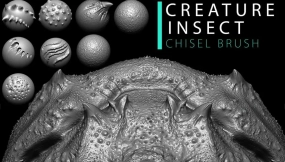 昆虫甲虫生物皮肤外壳笔刷 Creature  Insect  bug chisel brush