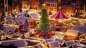 【UE】模块化风格化圣诞市场 Modular Stylized Christmas Market