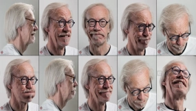 男性上校眼镜人体面部表情参考素材 Male_Colonel_Glasses human face expression reference