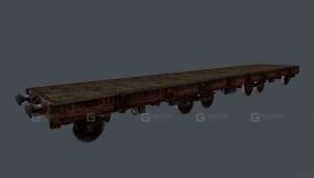 平板车 - Wagon platforma 3D model-66