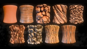 材质 风格化石头与木材  Materials Stylized Stone & Wood