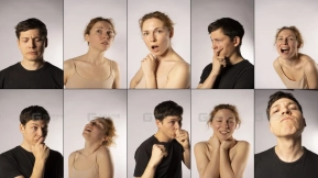 人物头部表情五官临摹参考 human head expression facial features copy reference