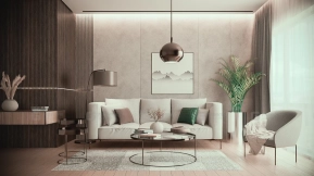 场景：极简主义客厅-Scene- Minimalist Living Room