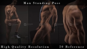 20张男性站姿pose参考图片