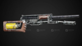 末日风格游戏就绪枪械 + 4K纹理 - Blenderkit系列10-Apocalyptic Game-Ready Guns + 4k Textures - Blenderkit Series10