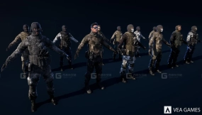 【UE】模块化军事士兵恐怖分子套装  Modular Military Soldier Terrorist Pack