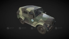 低多边形GAZ 69A越野车 - GAZ 69A Low Poly