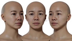 写实女性头像扫描模型03 HD Female 3D Head Model 03