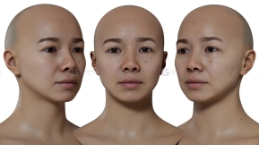 写实女性头像扫描模型03 HD Female 3D Head Model 03