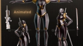 女孩外骨骼装甲 - 绑定版V5-Girl Exo Armor - Riged V5